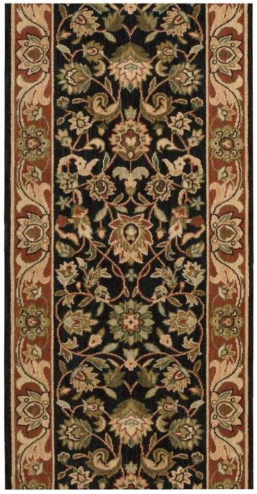 Nourison GRAND PARTERRE GRAND KASHAN PT05 MIDNIGHT RUNNER BROADLOOM CARPET