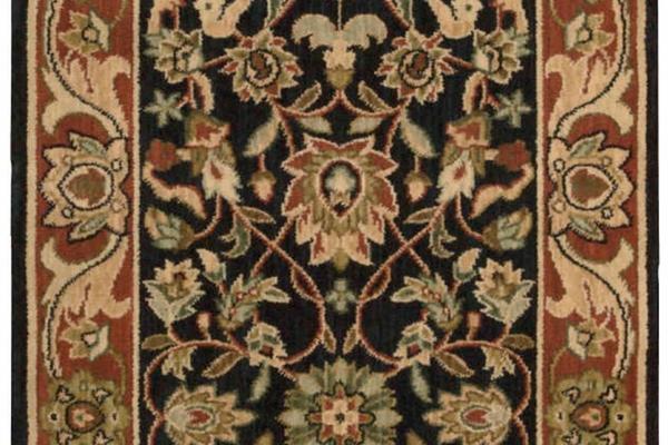 Nourison GRAND PARTERRE GRAND KASHAN PT05 MIDNIGHT RUNNER BROADLOOM CARPET