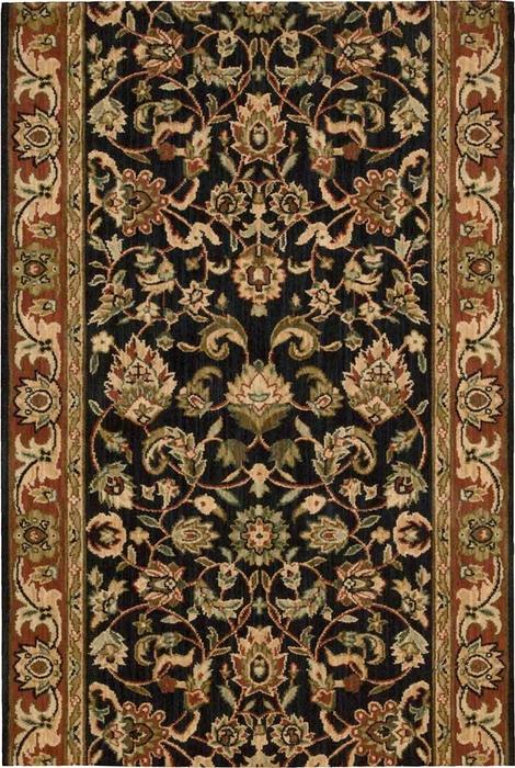 Nourison GRAND PARTERRE GRAND KASHAN PT05 MIDNIGHT RUNNER BROADLOOM CARPET