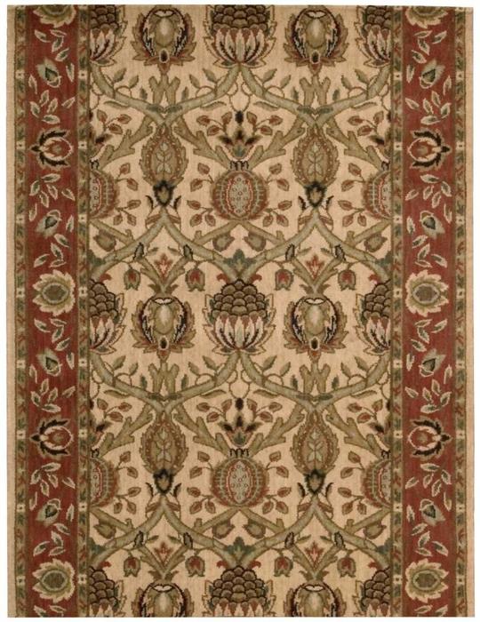 Nourison GRAND PARTERRE GRAND MOGHUL PT04 BEIGE RUNNER BROADLOOM CARPET
