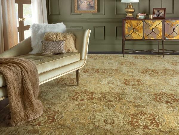 Nourison GRAND PARTERRE GRAND MOGHUL PT04 GOLD BROADLOOM BROADLOOM CARPET