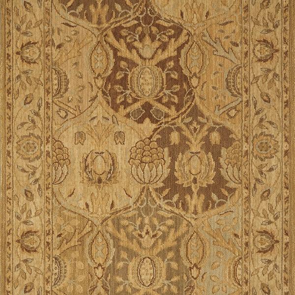 Nourison GRAND PARTERRE GRAND MOGHUL PT04 GOLD RUNNER BROADLOOM CARPET