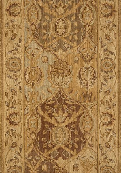 nourison GRAND PARTERRE GRAND MOGHUL PT04 GOLD RUNNER BROADLOOM CARPET