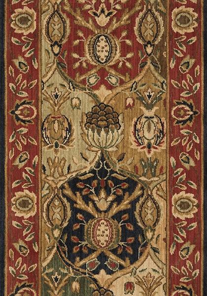 nourison GRAND PARTERRE GRAND MOGHUL PT04 MULTICOLOR RUNNER BROADLOOM CARPET