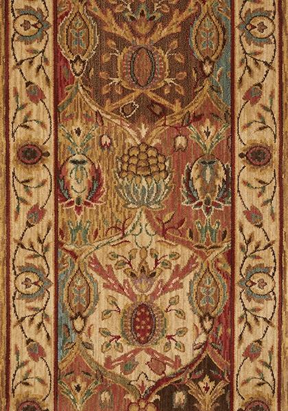 nourison GRAND PARTERRE GRAND MOGHUL PT04 PANEL RUNNER BROADLOOM CARPET