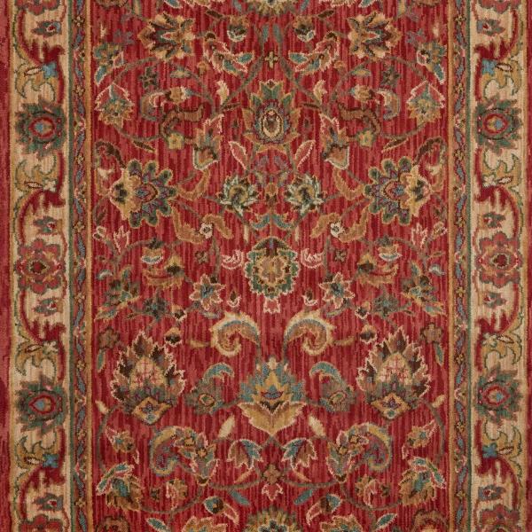 Nourison GRAND PARTERRE KASHAN ELITE PT01 CAYENNE RUNNER BROADLOOM CARPET