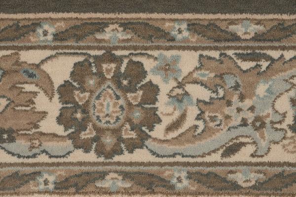Nourison GRAND PARTERRE KASHAN ELITE PT01 DARK ROAST BORDER