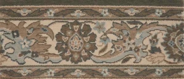 nourison GRAND PARTERRE KASHAN ELITE PT01 DARK ROAST BORDER