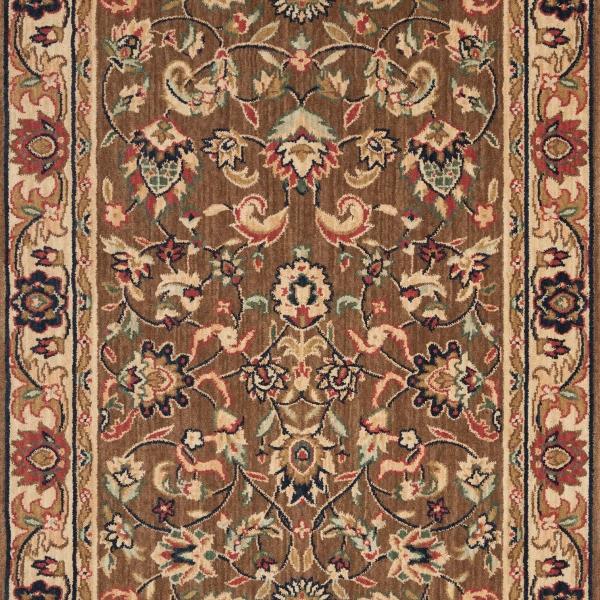 Nourison GRAND PARTERRE KASHAN ELITE PT01 KHAKI RUNNER BROADLOOM CARPET