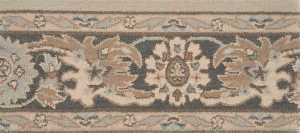 nourison GRAND PARTERRE KASHAN ELITE PT01 MIST BORDER