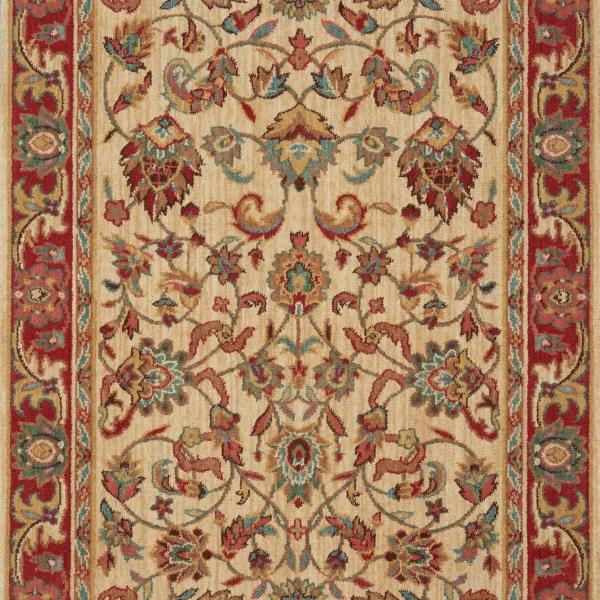 Nourison GRAND PARTERRE KASHAN ELITE PT01 NATURAL RUNNER BROADLOOM CARPET
