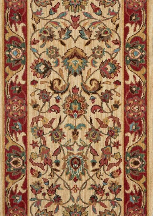 nourison GRAND PARTERRE KASHAN ELITE PT01 NATURAL RUNNER BROADLOOM CARPET