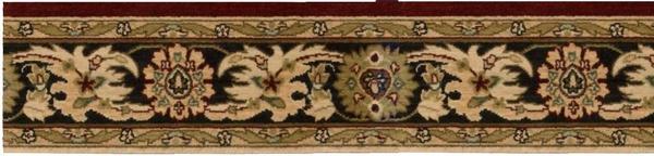 nourison GRAND PARTERRE KASHAN ELITE PT01 RED BORDER BROADLOOM CARPET