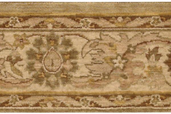 Nourison GRAND PARTERRE KASHAN ELITE PT01 SAGE BORDER BROADLOOM CARPET