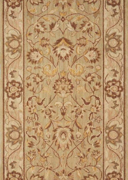nourison GRAND PARTERRE KASHAN ELITE PT01 SAGE RUNNER BROADLOOM CARPET
