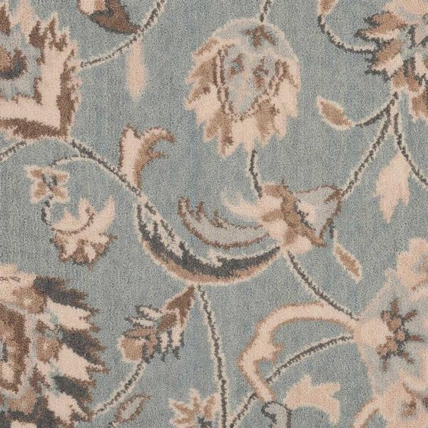 nourison GRAND PARTERRE KASHAN ELITE PT01 SKY BROADLOOM