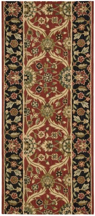 nourison GRAND PARTERRE MOGHUL ELEGANT PT03 RUST RUNNER BROADLOOM CARPET