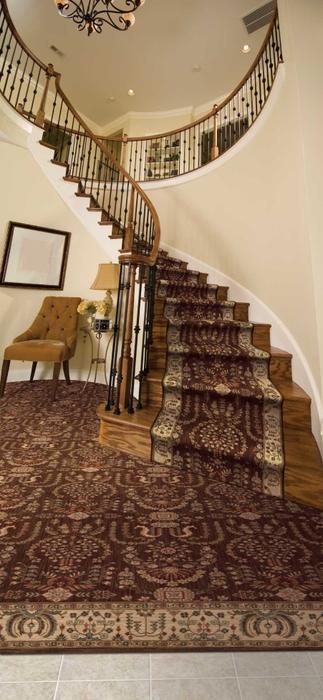 Nourison GRAND PARTERRE SAROUK PT02 BROWN BORDER BROADLOOM CARPET