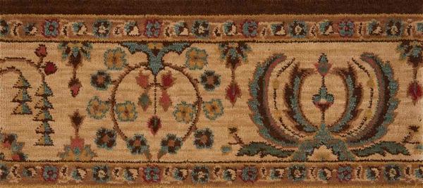 Nourison GRAND PARTERRE SAROUK PT02 BROWN BORDER BROADLOOM CARPET