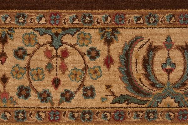 nourison GRAND PARTERRE SAROUK PT02 BROWN BORDER BROADLOOM CARPET