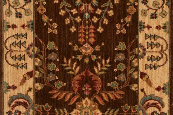Nourison GRAND PARTERRE SAROUK PT02 BROWN RUNNER BROADLOOM CARPET