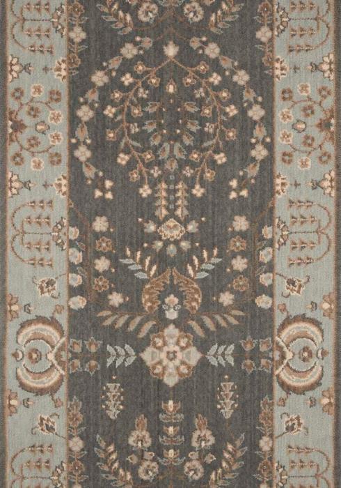 nourison GRAND PARTERRE SAROUK PT02 GRAPHITE RUNNER BROADLOOM CARPET
