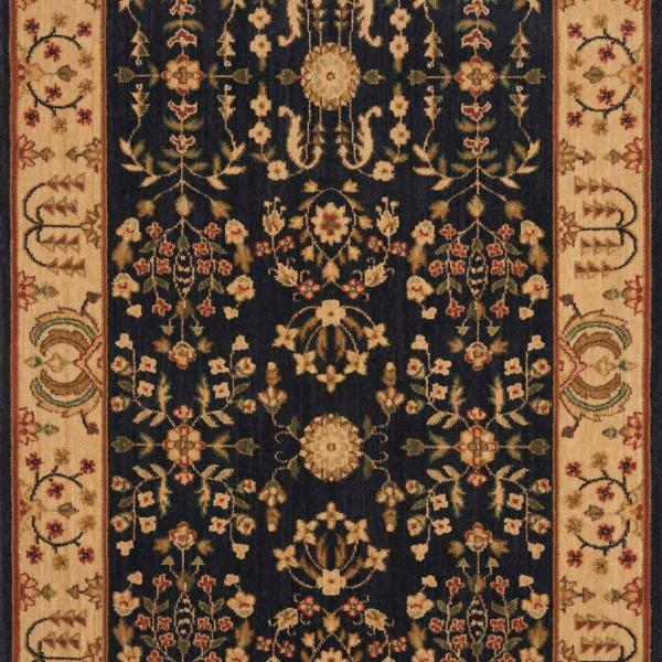 Nourison GRAND PARTERRE SAROUK PT02 MIDNIGHT RUNNER BROADLOOM CARPET