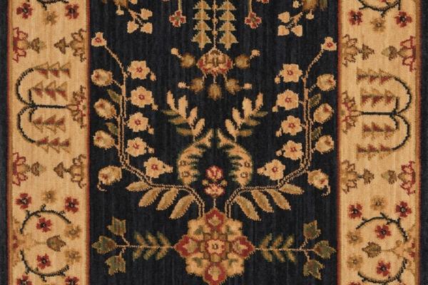 Nourison GRAND PARTERRE SAROUK PT02 MIDNIGHT RUNNER BROADLOOM CARPET