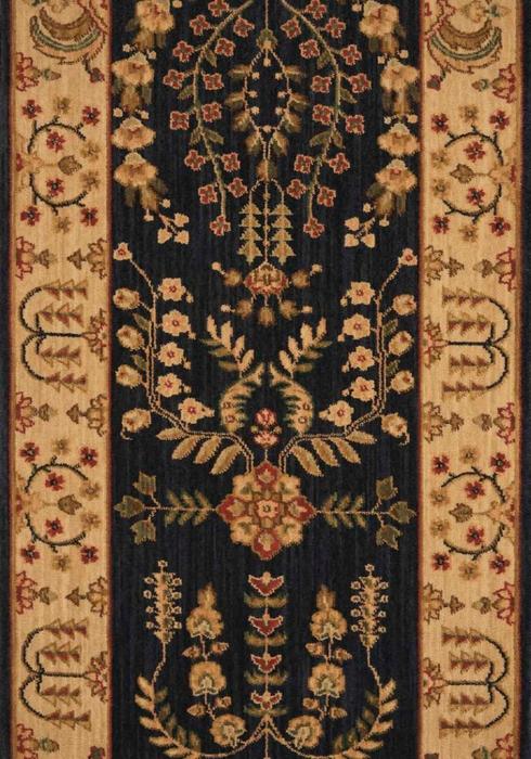 nourison GRAND PARTERRE SAROUK PT02 MIDNIGHT RUNNER BROADLOOM CARPET
