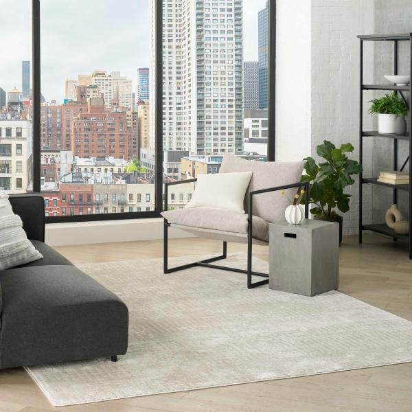 Nourison Grand Street Ivory Beige Indoor Only Abstract Rug GRN02