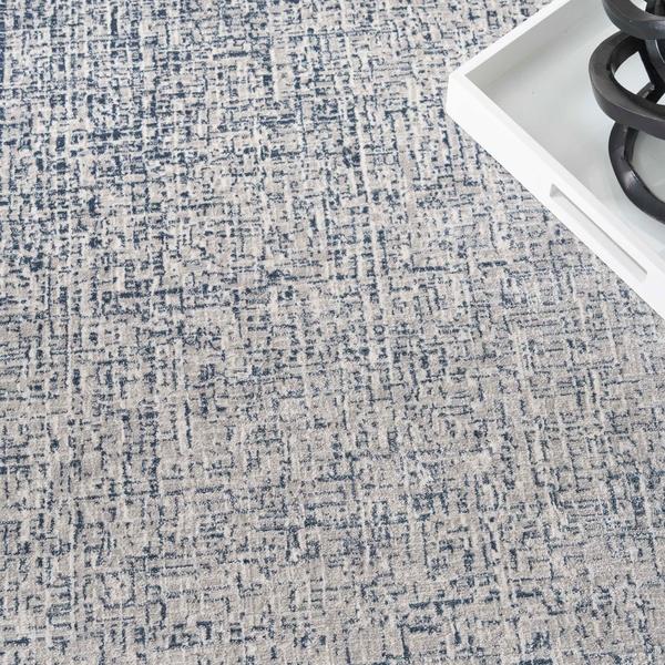 Nourison Grand Street Ivory Blue Indoor Only Abstract Rug GRN03