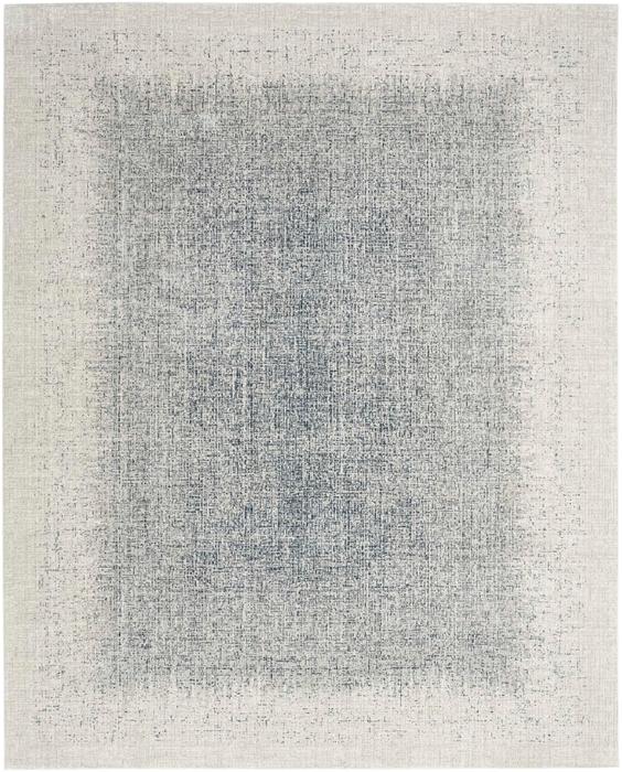 Nourison Grand Street Ivory Blue Indoor Only Abstract Rug GRN03