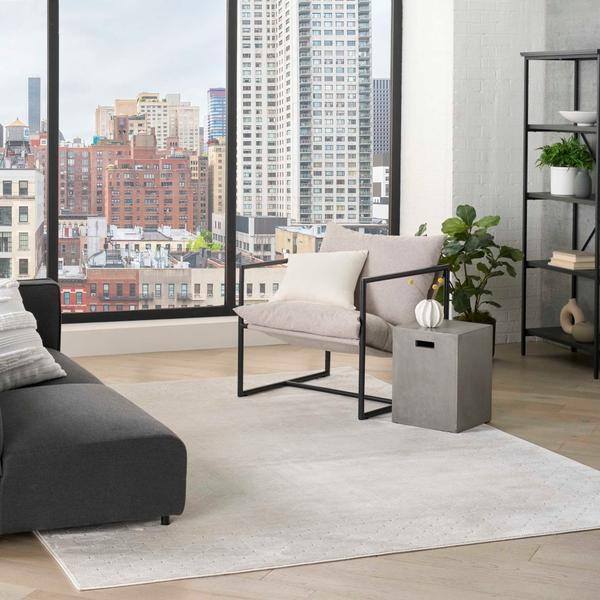 Nourison Grand Street Ivory Indoor Only Geometric Rug GRN01