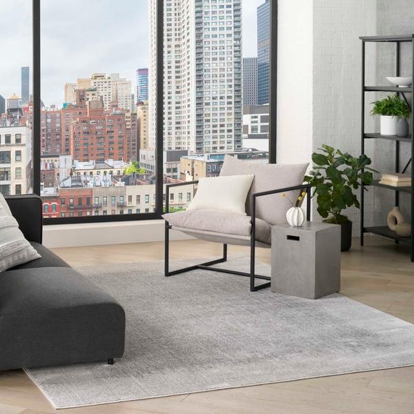 Nourison Grand Street Light Grey Indoor Only Abstract Rug GRN03