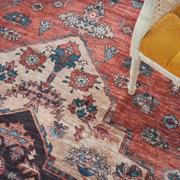 Nourison Grand Washables Vintage Style Red Rug GRW03 Home