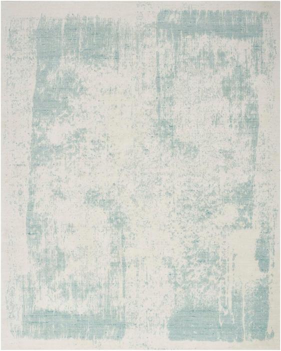 Nourison Harmony Ivory Aqua Indoor Only Abstract Rug HAY02 Home