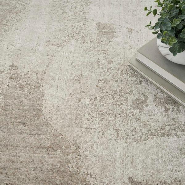 Nourison Harmony Silver Grey Indoor Only Abstract Rug HAY06 Home