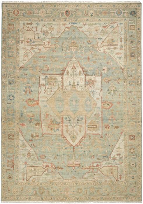 Nourison Heritage Vine Light Blue Indoor Only Persian Rug HTV03