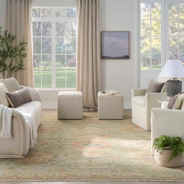 nourison Heritage Vine Light Blue Indoor only Persian Rug HTV02