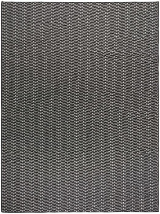 Nourison Horizon Indoor/Outdoor Black Indoor/Outdoor Chevron Rug HOZ02