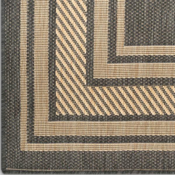 nourison Horizon Indoor/Outdoor Charcoal Indoor/Outdoor Geometric Rug HOZ03