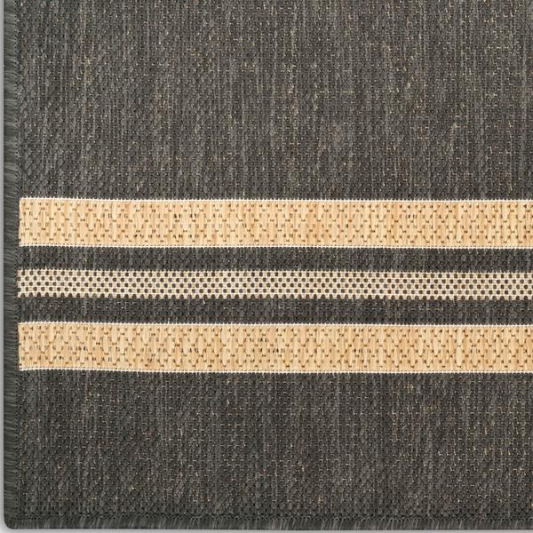 nourison Horizon Indoor/Outdoor Charcoal Indoor/Outdoor Geometric Rug HOZ05