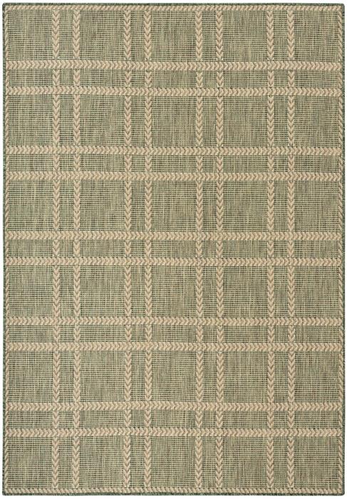 Nourison Horizon Indoor/Outdoor Green Indoor/Outdoor Geometric Rug HOZ04