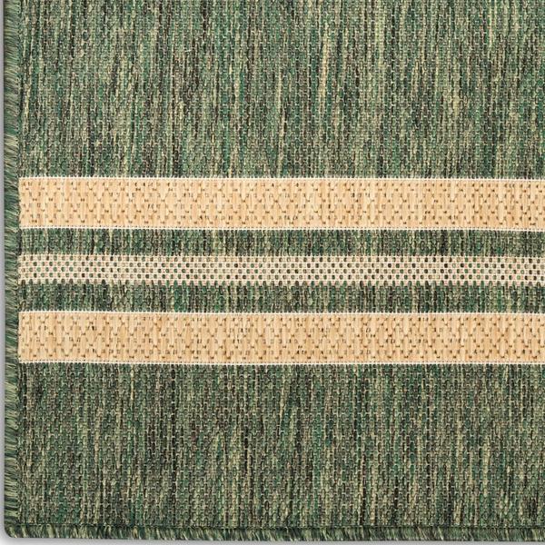 nourison Horizon Indoor/Outdoor Green Indoor/Outdoor Geometric Rug HOZ05