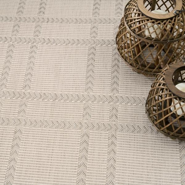 Nourison Horizon Indoor/Outdoor Grey Indoor/Outdoor Geometric Rug HOZ04