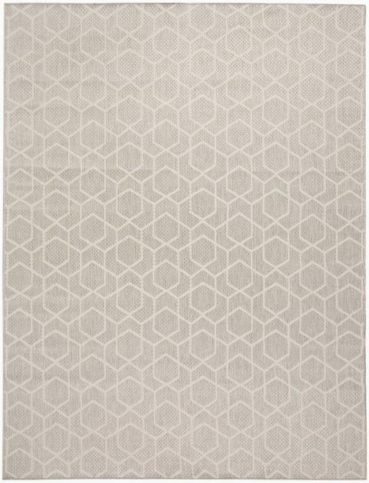 Nourison Horizon Indoor/Outdoor Grey Indoor/Outdoor Geometric Rug HOZ01