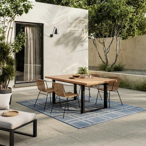 Nourison Horizon Indoor/Outdoor Navy Indoor/Outdoor Geometric Rug HOZ04