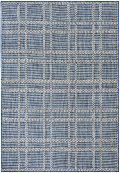 Nourison Horizon Indoor/Outdoor Navy Indoor/Outdoor Geometric Rug HOZ04
