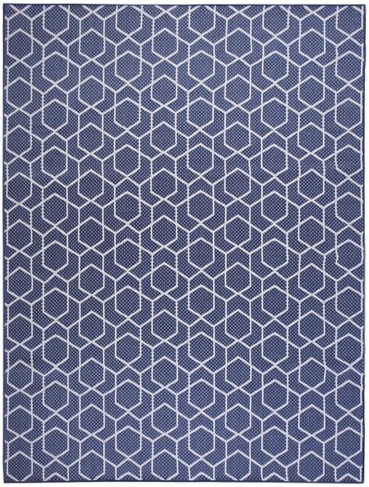 Nourison Horizon Indoor/Outdoor Navy Indoor/Outdoor Geometric Rug HOZ01