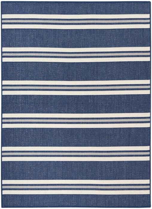 Nourison Horizon Indoor/Outdoor Navy Indoor/Outdoor Geometric Rug HOZ05